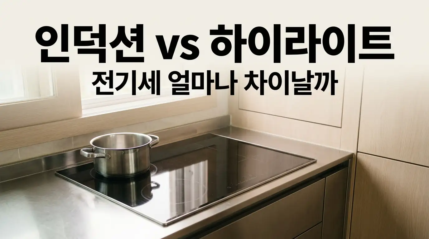 검은 유리 상판 전기레인지 위에 냄비가 올려진 주방 조리대